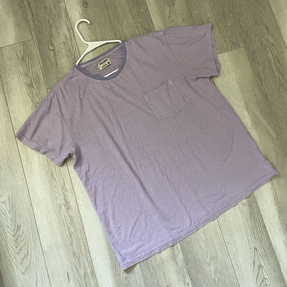 White Bark Workwear Hemp Tshirt organic cotton short sleeve mens Purple (medium)